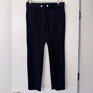 Alfani Woman’s Black Dress Pleated Pants With Gold Buttons Size 4